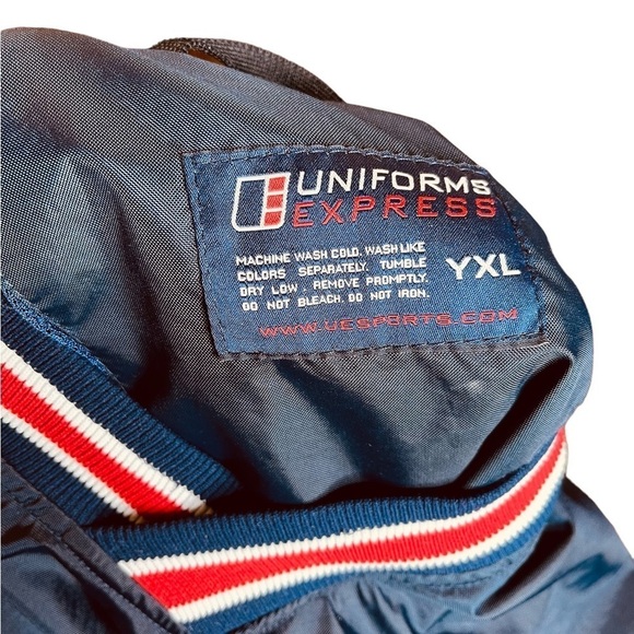 Bulldogs Uniforms Express Unisex Baseball Rain Pullover Windbreaker Size YXL - Picture 5 of 11